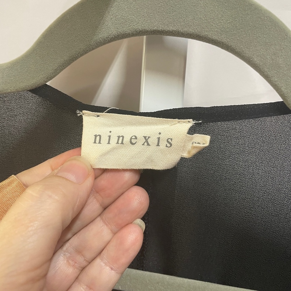Ninexis black sheer cover up S/M evening, swim everyday wear - Picture 2 of 5